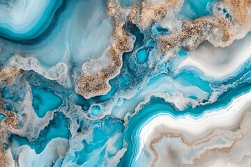 Naklejka premium Stunning Blue and Gold Marble Texture Design