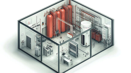 Obraz premium Implementing Energy-Efficient HVAC Systems Environmental Design Principles for Sustainable Architecture