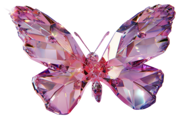 PNG Butterfly shape gemstone crystal diamond accessories.