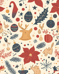 Luxurious Christmas and Holiday Promotion Banner with Elegant Ornaments, for Tags, Posters, and Banners with Ample Space for Custom Text Overlay