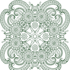 Beautiful flower art and mandala vector design