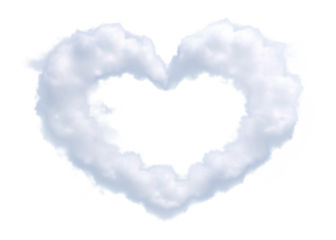 PNG Heart-shaped cloud sky nature blue.