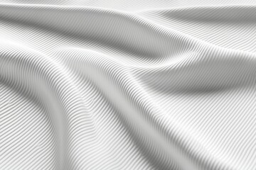 Naklejka premium Elegant white fabric texture with subtle rippled patterns