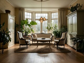 living room with furniture