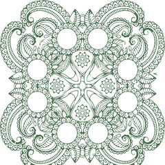 Beautiful Mandala Art and Vector Mandala Design Image.