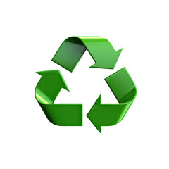 Obraz premium Recycle bin icon on a transparent background 