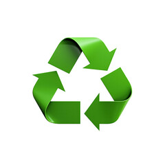 Obraz premium Recycle bin icon on a transparent background 