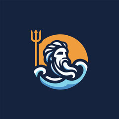 God Poseidon Logo