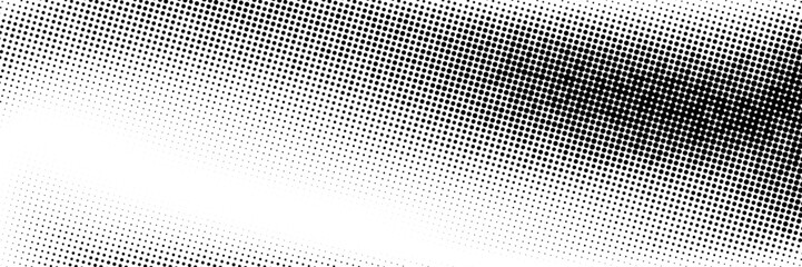 Faded halftone gradient background. Retro pixelated bitmap backdrop. Grunge rasterized gritty noise texture. Black and white dotted sand grain wallpaper. Vector aged anime or manga comic overlay