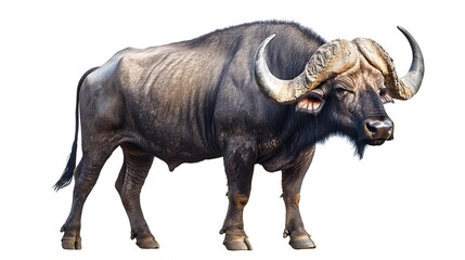 Fototapeta premium Buffaloe isolated over white background