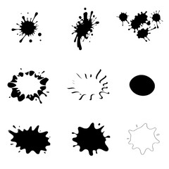 set of ink splashes 