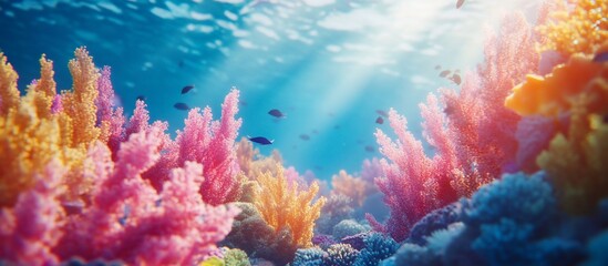 Vibrant Underwater Coral Reef Paradise: A Symphony of Colors