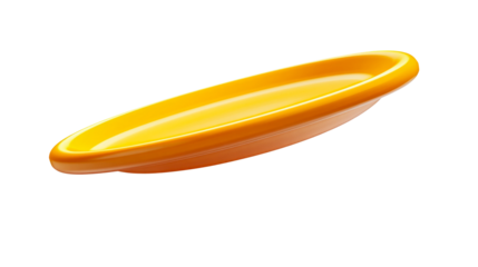 Yellow serving platter ideal for dining and entertaining occasions isolated on transparent background