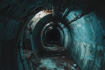 Abandoned old tunnel interior slung derelict forsaken outcast