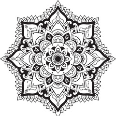 Beautiful Mandala Art and Vector Mandala Design Image.