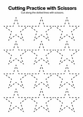 Fun and engaging cutting practice worksheets for kindergarten! Boost fine motor skills with simple shapes, lines, and patterns. Perfect for beginners and young learners.