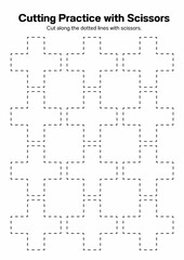 Fun and engaging cutting practice worksheets for kindergarten! Boost fine motor skills with simple shapes, lines, and patterns. Perfect for beginners and young learners.