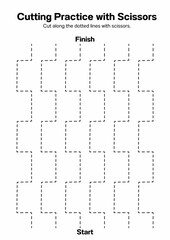 Fun and engaging cutting practice worksheets for kindergarten! Boost fine motor skills with simple shapes, lines, and patterns. Perfect for beginners and young learners.