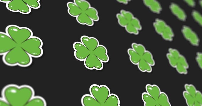 4-leaf clover pattern design on light and dark background