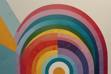 Obraz premium Circle trendy minimal geometric abstract background. Vector Illustration For Wallpaper, Banner, Background, Card, Book Illustration, landing page 