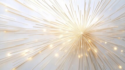 Fototapeta premium Golden Light Streaks Radiating From Center