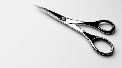 Fototapeta premium Sharp scissors on white background, isolated. Use website, advertisement