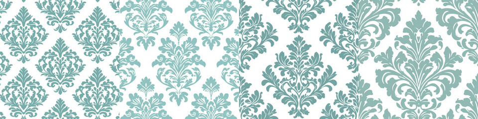 Elegant detailed damask floral pattern in vintage style for use as decorative background ornamental design wrapping paper wallpaper or for other interior decorative purposes