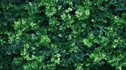 Obraz premium Top view of green leaves