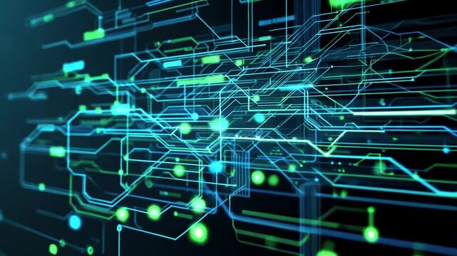 Abstract Digital Network Data Flow Background Video