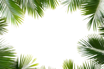 PNG Real palm leaves leaf background tropical.