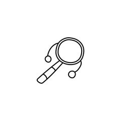black and white ping pong toy illustration