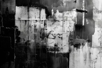 Abstract futuristic cyberpunk displacement map for 3d rendering. Random distorted black white broken glitch screen background. Digital as manual, lo-fi retro video noise overlay