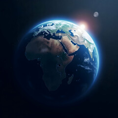 Fototapeta premium earth and moon