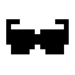 Fototapeta premium pixel sunglasses icon design