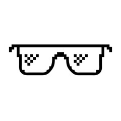 pixel sunglasses icon design
