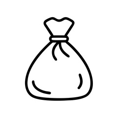plastic garbage bag icon design