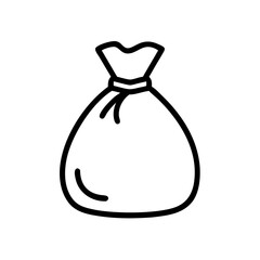 plastic garbage bag icon design