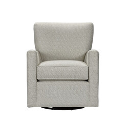 A modern fabric armchair soft cushion + clipping path. The chair is isolated on a White background. 
Furniture, interior object, sofa chair.