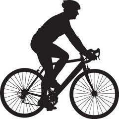 Silhouette of a person riding a bike