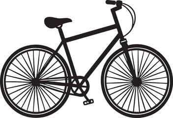 Bicycle silhouette and black vector