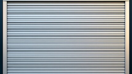 Obraz premium Modern steel roller shutter door for commercial and industrial buildings.