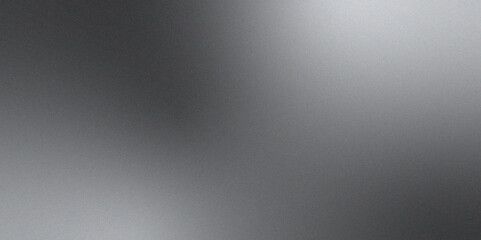 Abstract Background of Black and White Grainy Gradient, Poster header cover backdrop design, Dark grainy banner background white teal black color gradient, shine bright light and glow template.