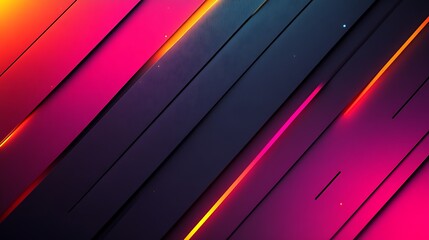 Fototapeta premium Abstract Diagonal Lines Glowing Bright Colors