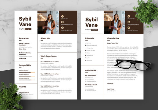 Brown And Beige Resume