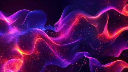 Obraz premium Abstract Energetic Wave: A Symphony of Light and Color