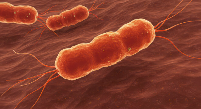 3D Illustration of Porphyromonas Gingivalis: Bacteria Causing Periodontal Disease and Potentially Linked to Esophageal Cancer and Rheumatoid Arthritis