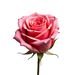 pink rose isolated on white background