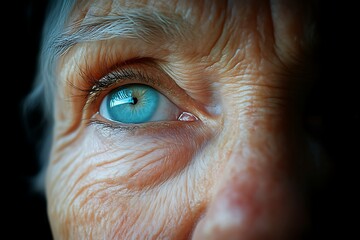 Close-up of a senior woman's eye.
