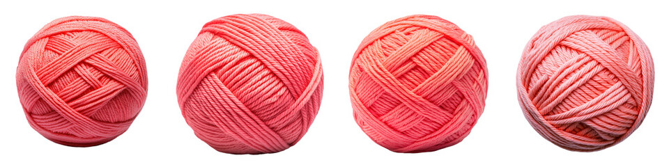 Closeup of lively red and pink skeins of yarn perfect for knitting crocheting and other textile crafting hobbies