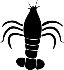 Obraz premium Elegant Lobster Silhouette Art, Minimalist Lobster Silhouette Design, Lobster Outline Art Creations, Lobster Silhouette Wall Decor, Unique Lobster Silhouette Prints, Stylish Lobster Silhouette Pattern